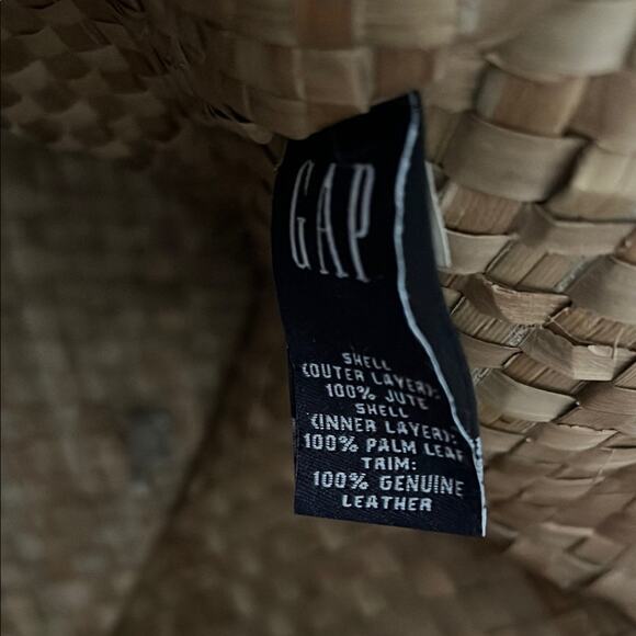 NWOT GAP Striped Jute Multicolor Tote Bag - Picture 2 of 5